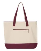 19L Zipper Canvas Tote