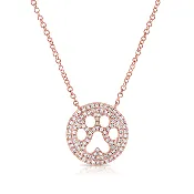 14k Gold and Diamond .22 Total Weight Paw Print Pendant