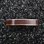 Cocuswood & Brass Curved Top Two Finger Ring - Size 10