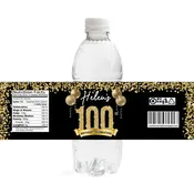 100th Birthday Water Bottle Labels