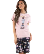 Don't Do Mornings Women's Moose Bermuda Short Set
