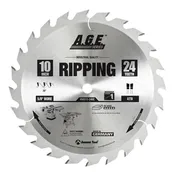 AGE MD10-240C 10" x 24T ATB Ripping Blade – 20° Hook, 5/8" Bore, Carbide Tipped for Table Saws