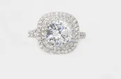 14k White Gold Diamond Engagement Ring