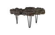 40″ Flux Coffee Table, Black Wash Finish