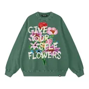 Give Yourself Flowers Crewneck - Green - UNDERGROUND