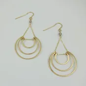 14kg Hand-Forged Crescent Earrings