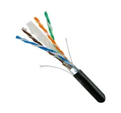 1000ft Direct Burial CAT6 Shielded Cable | Black Outdoor Ethernet