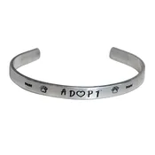 Adopt Meow Hand Stamped Bracelet