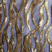 Admire Sequin Mesh – Gold / Black
