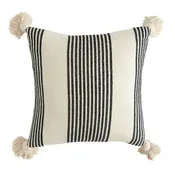 20"Sq Rayon & Cotton Striped
