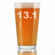 13.1 Half Marathon Pint Glass for Beer - Gifts for Half Marathon Runners - 16 oz Glasses