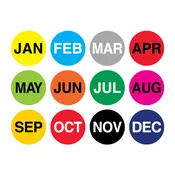 1″ Month of the Year Labels