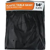 14 Ft. Black Plastic Table Skirt