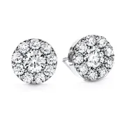 18K White Gold Fulfillment 0.95cttw Diamond Stud Earrings, 7.5mm