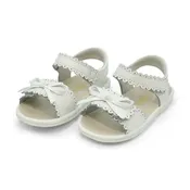 Amelie Scalloped Open Toe Sandal -White