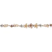 14k Gold Tri-Color Plumeria Bracelet