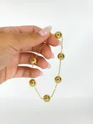 10MM BALL BRACELET PAPPER CLIP LINK