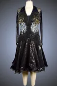 Black, Silver, and Gold Sequin with Black Sequin Skirt