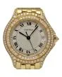 Cartier Cougar YELLOW GOLD 33mm DIAMONDS Quartz 117000 *2YEAR WARRANTY*  #I3216