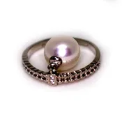 ANTIQUE SILVER PEARL RING