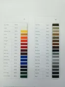 Amann OutdoorPro Thread Color Card — All 34 Colors