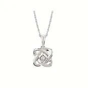 0.02 Ctw. Diamond Pendant in Sterling Silver