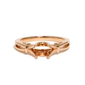 14K Rose Gold Semi-Mounting