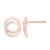 10k Rose Gold Diamond Earrings