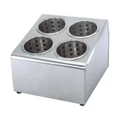 4-Hole Stainless Steel Flatware Holder