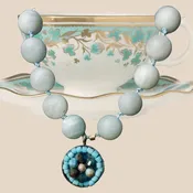 Aquamarine and turquoise mosaic bracelet