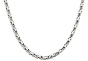 4mm Stainless Steel Byzantine Link Chain Necklace