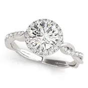 1.08ct Round White Gold Diamond Engagement Ring