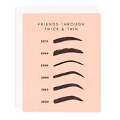 Thick & Thin Greeting Card