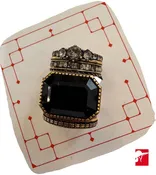Alexander McQueen jewel stacked ring