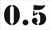 #0.5 Reusable Depth Marker Stencil - 10 Inch x 6 Inch with 4 Inch Lettering