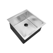 19" Undermount Workstation Prep Sink – 16 Gauge Stainless Steel Single Bowl – Offset Drain Right – Seamless Drain (5LS19R)