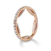 14k Rose Gold Eternity Diamond Wedding Band