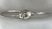 14kw gold petal bracelet with diamond accent