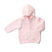 Angel Dear Chenille Hooded Jacket - Pink Solid
