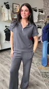 Amanda Top & Pants Set-Ash Grey