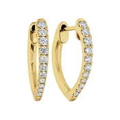 Imperial Diamond Hoop Earrings - 16mm - 0.3 ctw