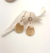 Earthy Wheat Grass Earrings - Porcelain Clay Jewelry — Tonya Lov Jewelry