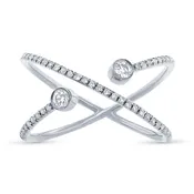 14k White Gold Diamond Lady's Ring