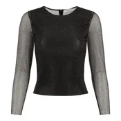 Black Crystal Long Sleeve Top