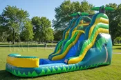 16 Foot Tropical Colors Commercial Inflatable Water Slide - WS4109