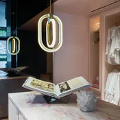 Link Pendant | Custom Brass and Glass Sculptural Lighting by Neptune Glassworks, Los Angeles | NEPTUNE GLASSWORKS