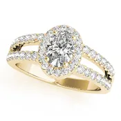 Halo Split Shank Engagement Ring Style LY71909