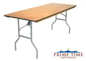 6′ Wood Banquet Table