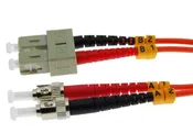0.3m ST-SC Duplex Multimode 62.5/125 Fiber Cable