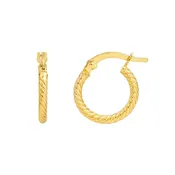 10mm Twisted Round Hoop Earrings